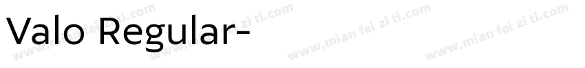 Valo Regular字体转换